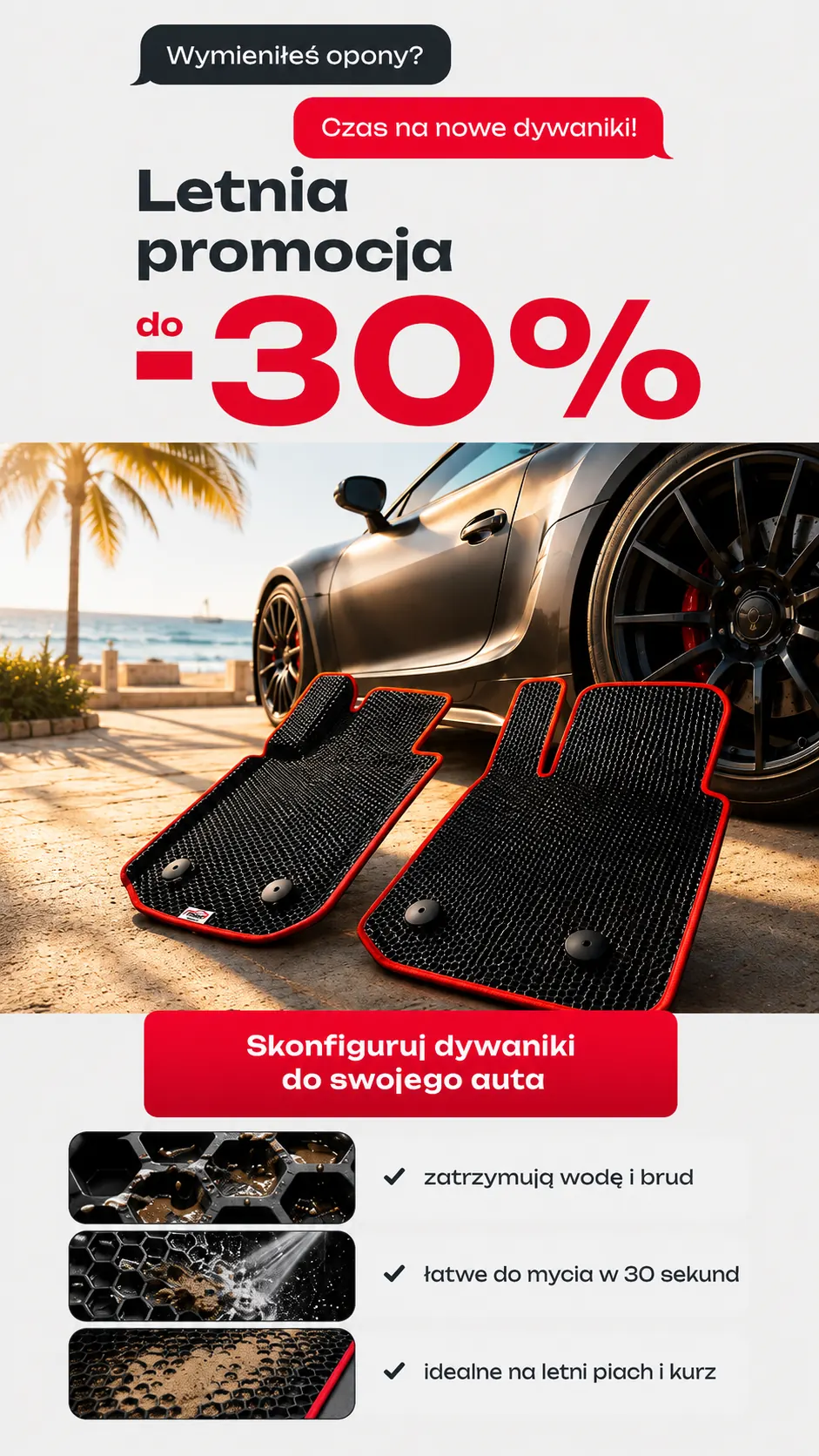 Letnia promocja dywaników samochodowych EVA Premium do -30%
