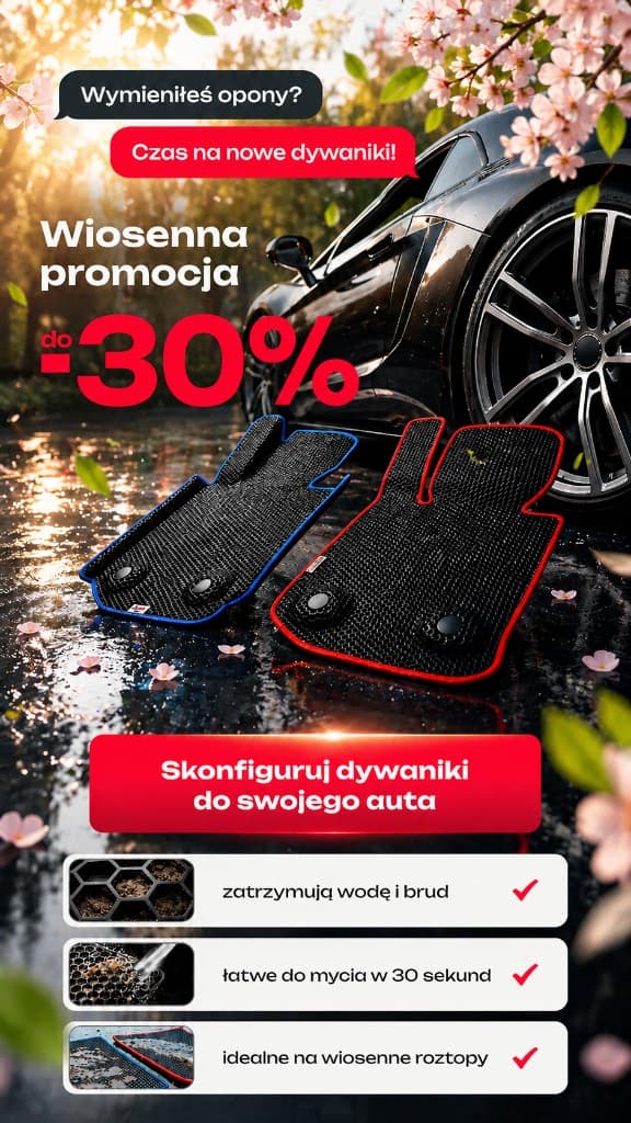 Wiosenna promocja dywaników samochodowych EVA Premium