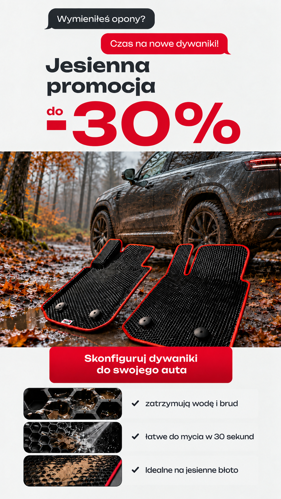 Jesienna promocja dywaników samochodowych EVA Premium do -30%